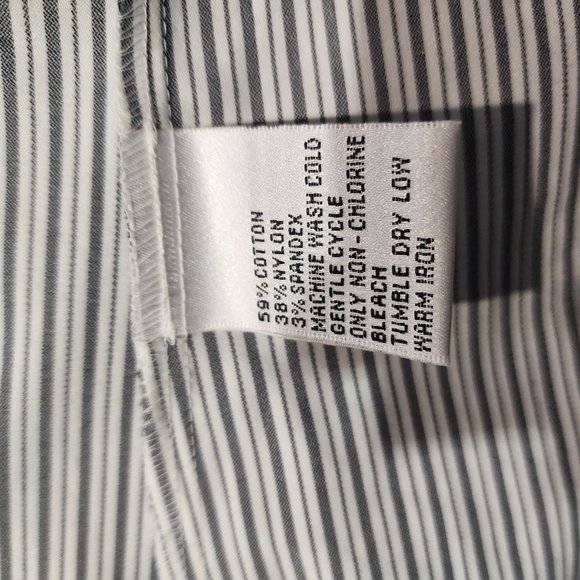 Talbots Petites Stretch Stripe Button-Up Shirt Size 2 - Picture 5 of 5